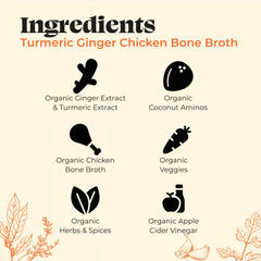Turmeric Ginger Chicken Bone Broth - 16.9 oz