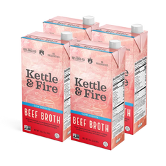 4 Pack: Beef Low Sodium Cooking Broth 32oz