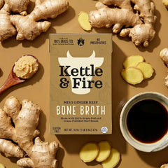 100% Grass-fed Miso Ginger Beef Bone Broth 16.9oz