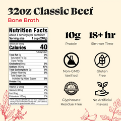 4-Pack: Beef Bone Broth - 32oz